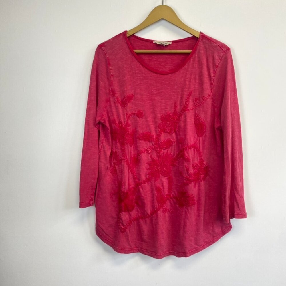 Lucky Brand Pink Crochet Floral Long Sleeve Top - Picture 4 of 11